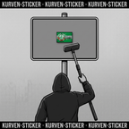 Ultra Aufkleber Mönchengladbach kaufen – Vinyl Sticker für die Kurve, wetterfest – mit Teleskop-Applikator