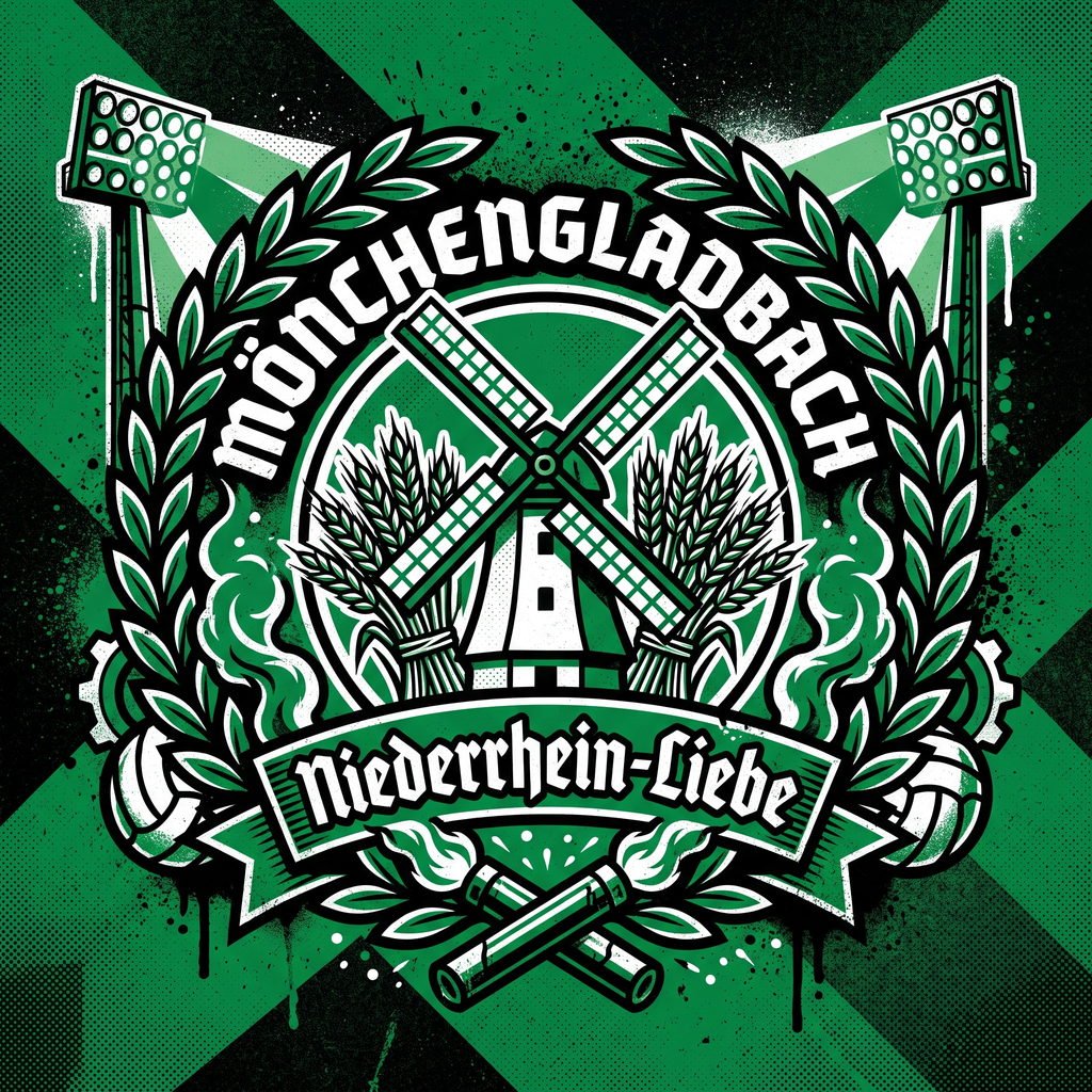 Fußball Aufkleber Mönchengladbach kaufen – Vinyl Sticker für die Kurve, wetterfest