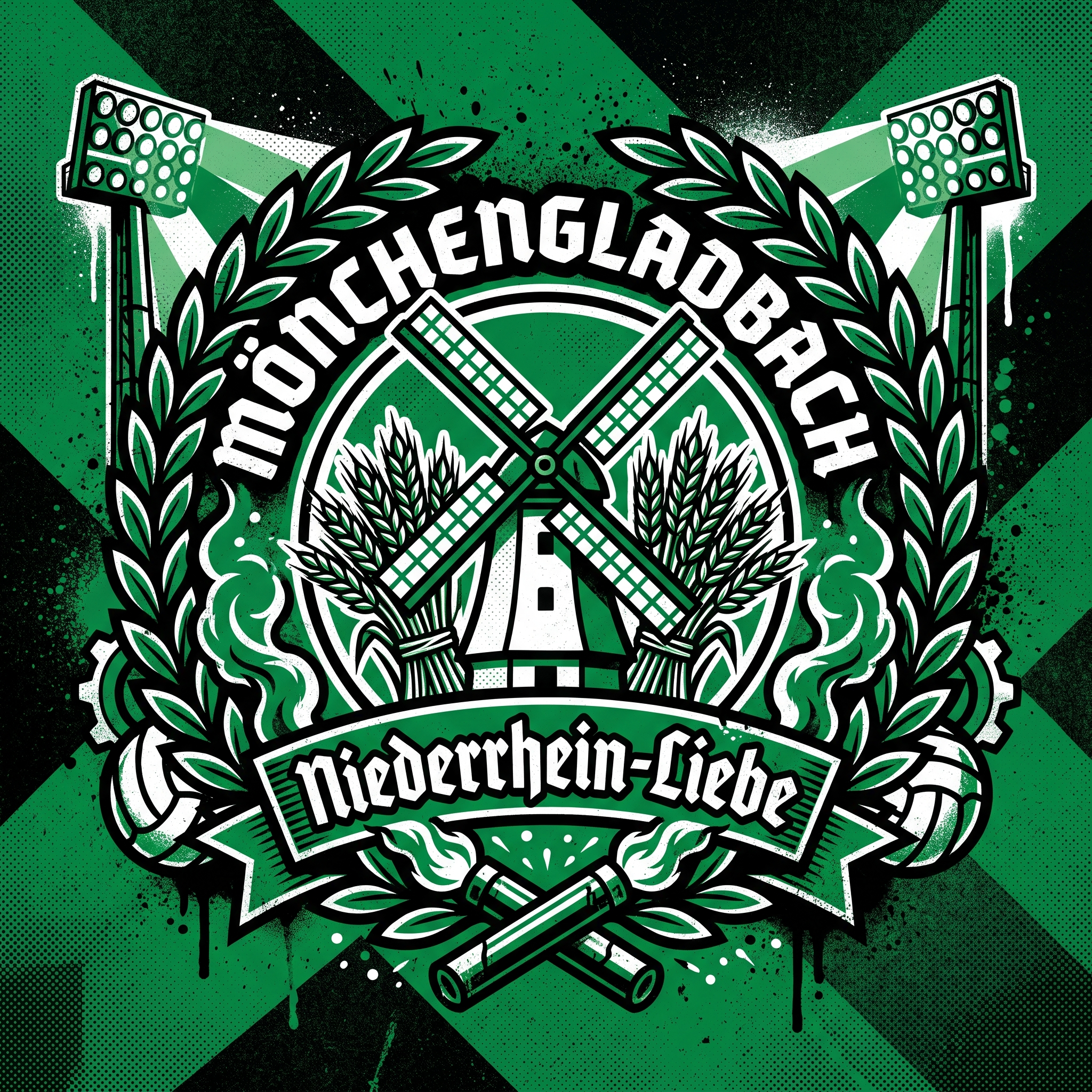 Fußball Aufkleber Mönchengladbach kaufen – Vinyl Sticker für die Kurve, wetterfest