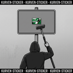 Mönchengladbach Ultra Sticker kaufen – Vinyl Sticker für die Kurve, wetterfest – mit Teleskopstab