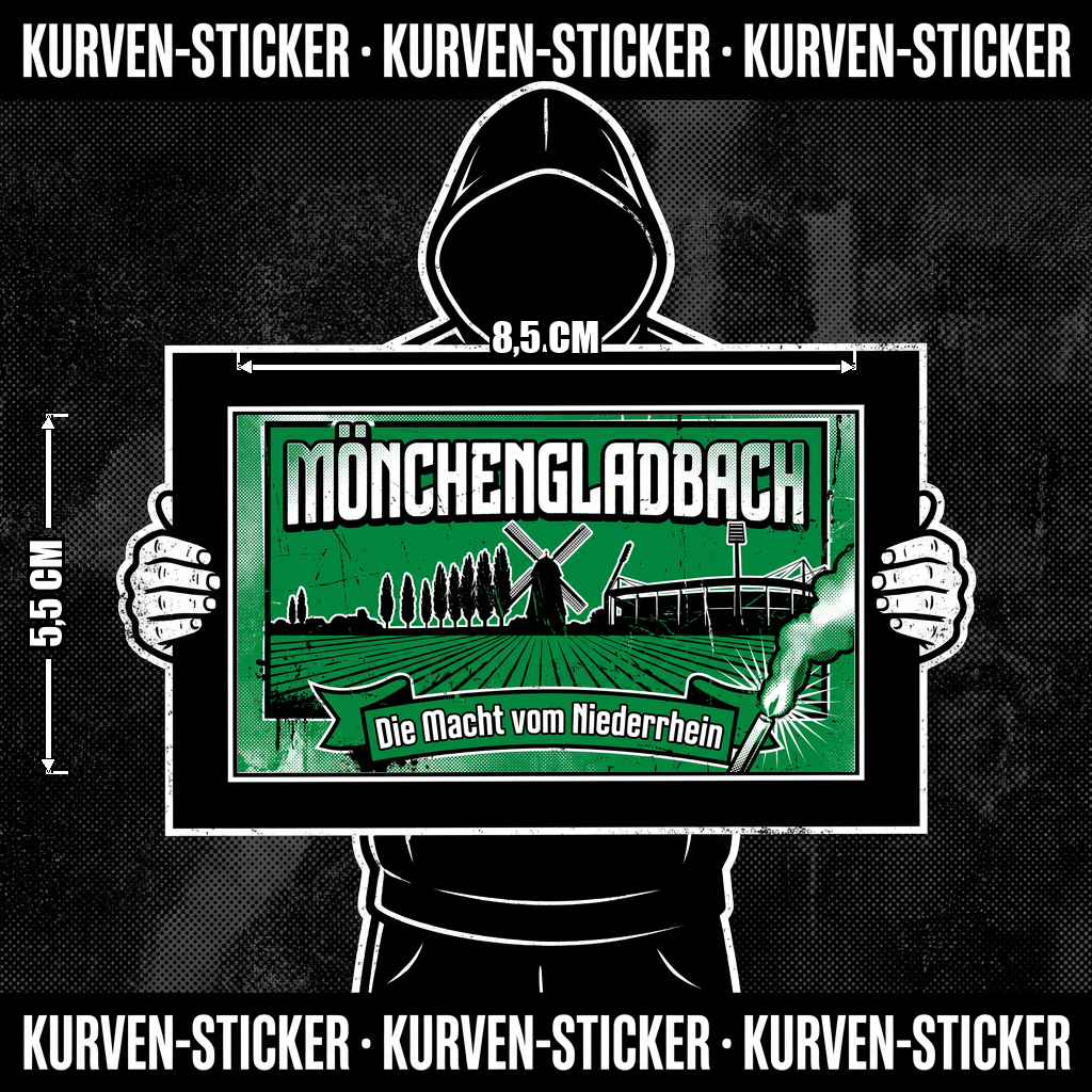 Ultra Sticker Mönchengladbach kaufen – Vinyl Sticker für die Kurve, wetterfest