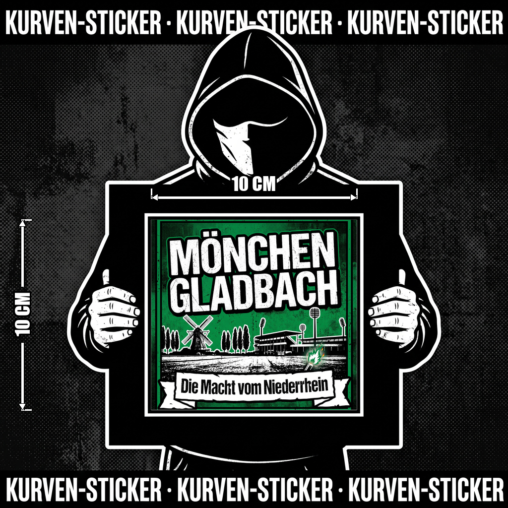 Fußball Sticker Mönchengladbach kaufen – Vinyl Sticker für die Kurve, wetterfest
