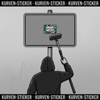 Fußball Mönchengladbach Sticker kaufen – Vinyl Sticker für die Kurve, wetterfest – mit Stickerstab