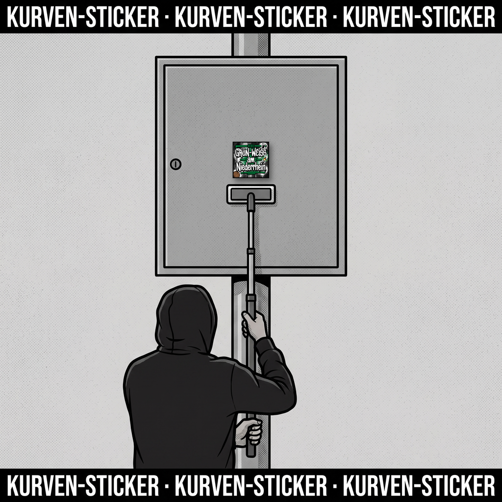 Mönchengladbach Ultra Aufkleber kaufen – Vinyl Sticker für die Kurve, wetterfest – mit 1m Teleskopstab