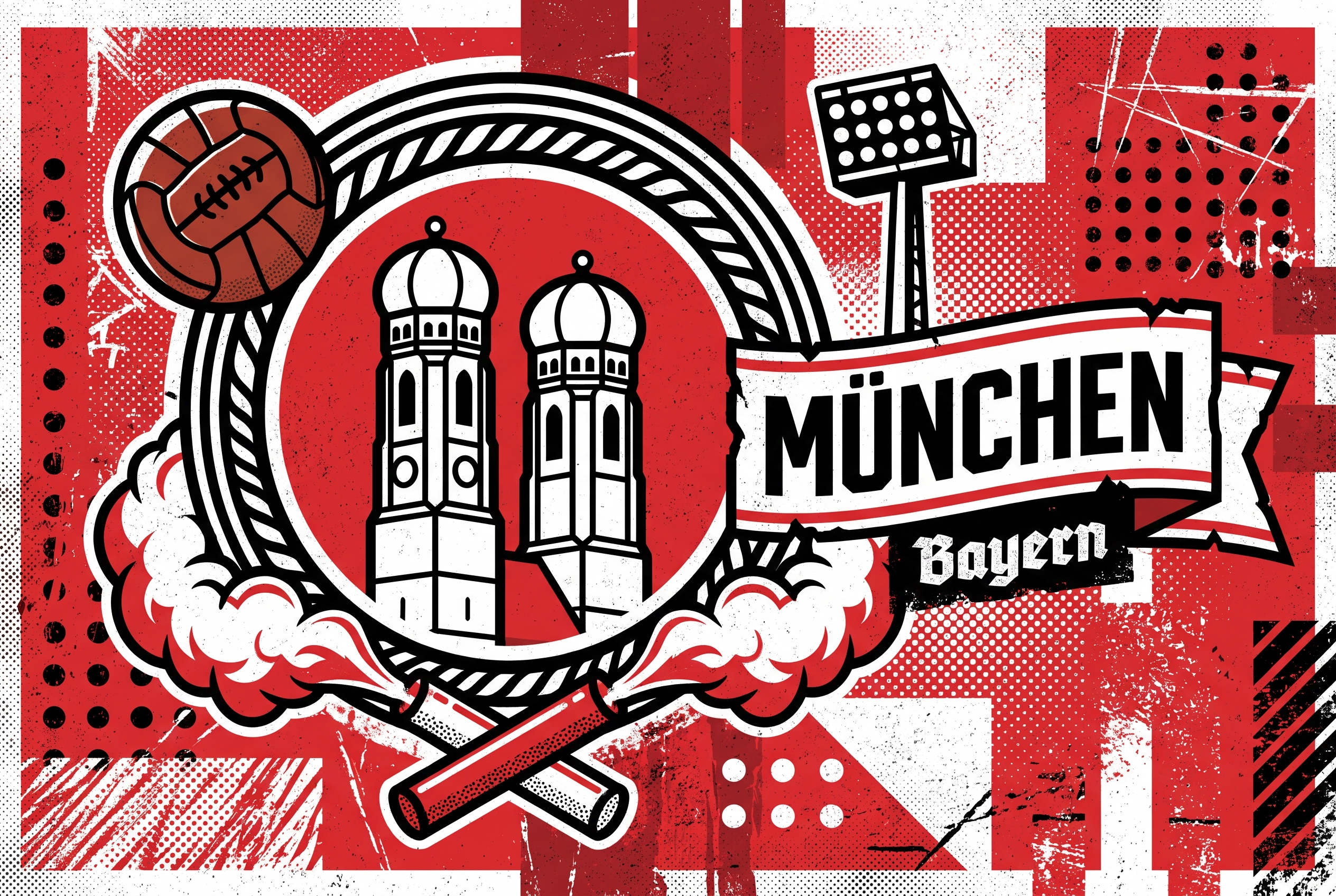 Fußball Aufkleber München kaufen – Vinyl Sticker für die Kurve, wetterfest
