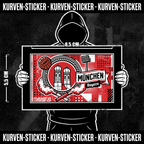 Fußball Aufkleber München kaufen – Vinyl Sticker für die Kurve, wetterfest