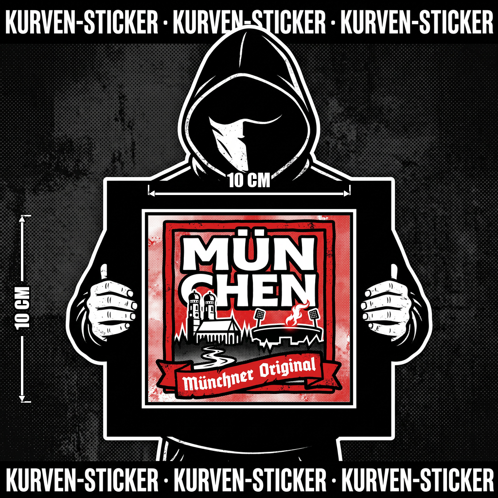 München Fan Aufkleber für die Kurve kaufen – Vinyl Sticker wetterfest