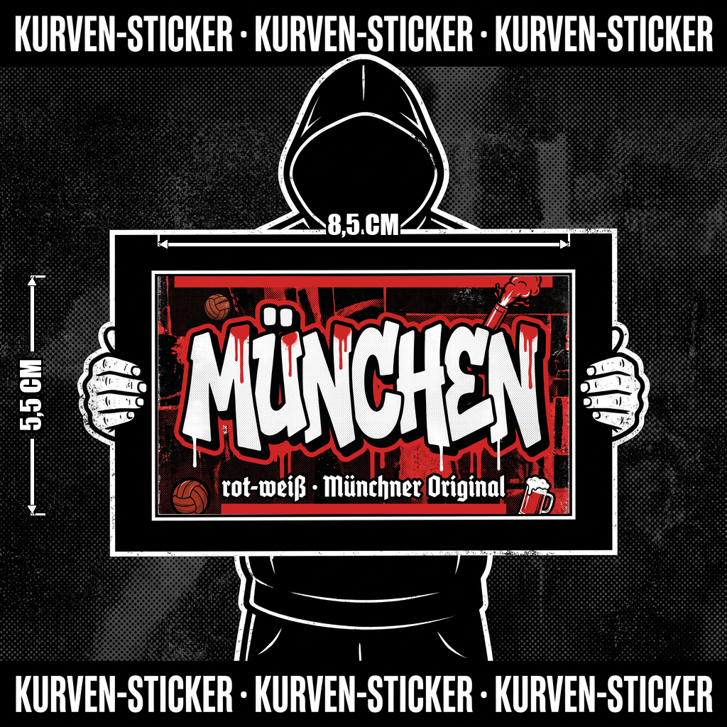 München Fußball Sticker kaufen – Vinyl Sticker für die Kurve, wetterfest