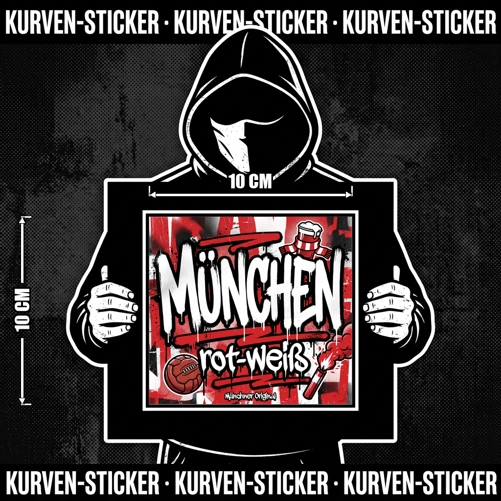 Fußball Sticker München kaufen – Vinyl Sticker für die Kurve, wetterfest