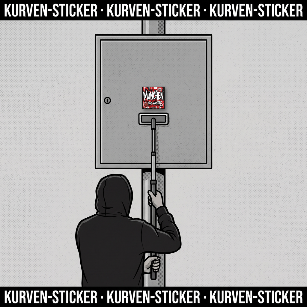 Fußball Sticker München kaufen – Vinyl Sticker für die Kurve, wetterfest – mit Vinyl-Stickerstab