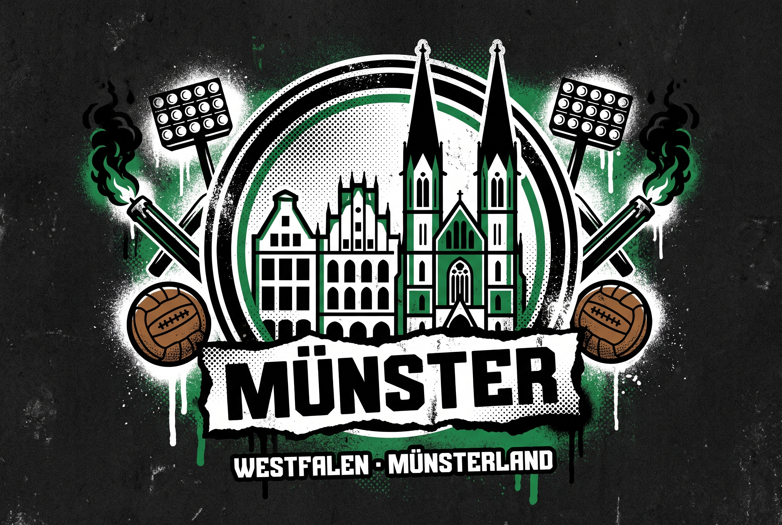 Münster Fußball Sticker kaufen – Vinyl Sticker für die Kurve, wetterfest