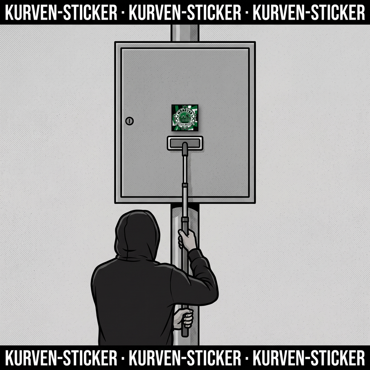 Ultra Sticker Münster kaufen – Vinyl Sticker für die Kurve, wetterfest – mit Aufkleberstab