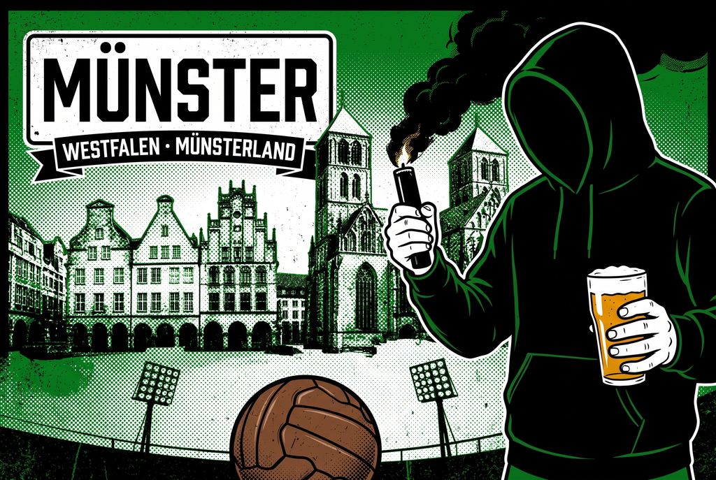 Fußball Sticker Münster kaufen – Vinyl Sticker für die Kurve, wetterfest