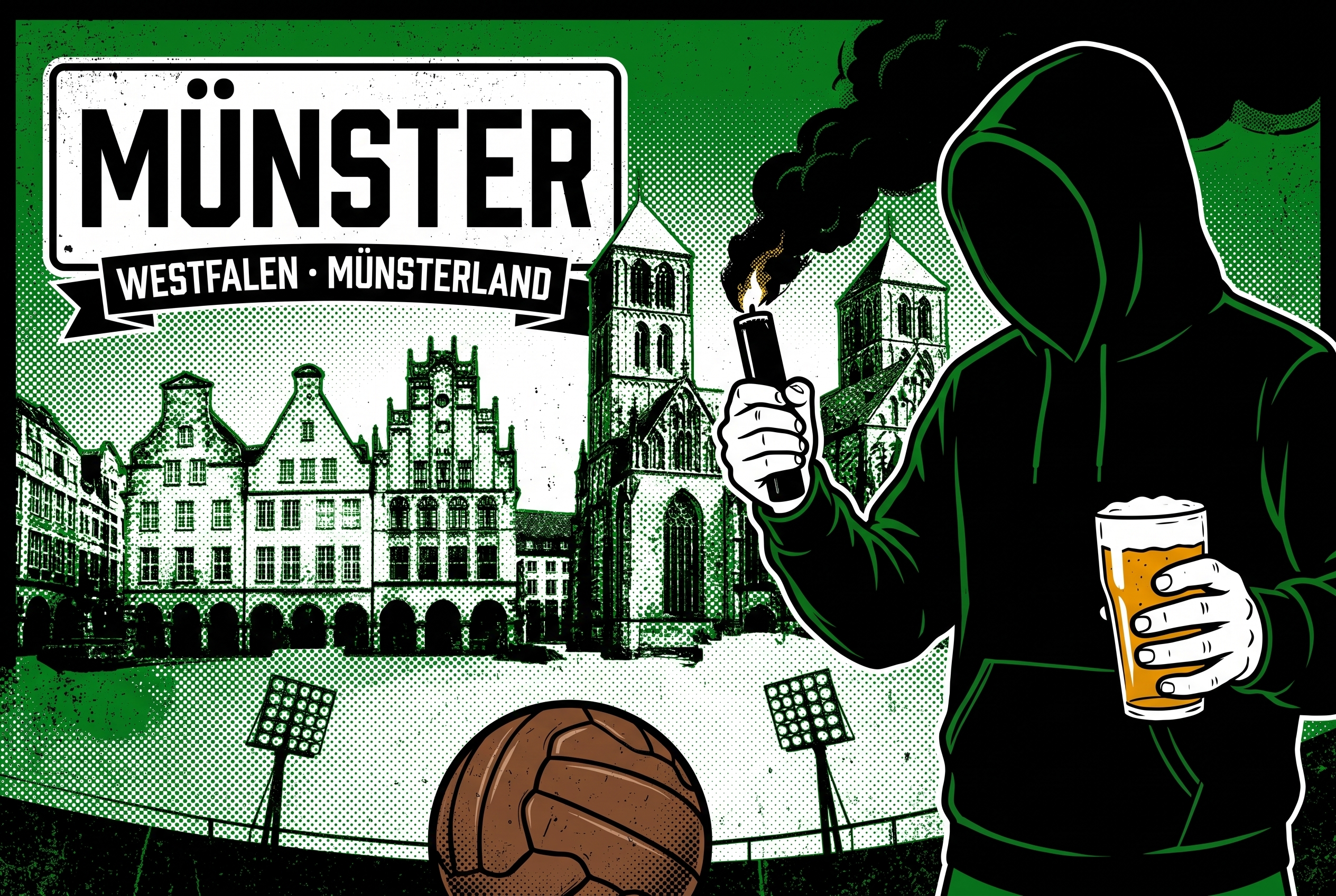 Fußball Sticker Münster kaufen – Vinyl Sticker für die Kurve, wetterfest