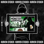 Fußball Sticker Münster kaufen – Vinyl Sticker für die Kurve, wetterfest – Charakter haelt den Sticker