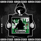 Münster Ultra Sticker kaufen – Vinyl Sticker für die Kurve, wetterfest – Charakter haelt den Sticker