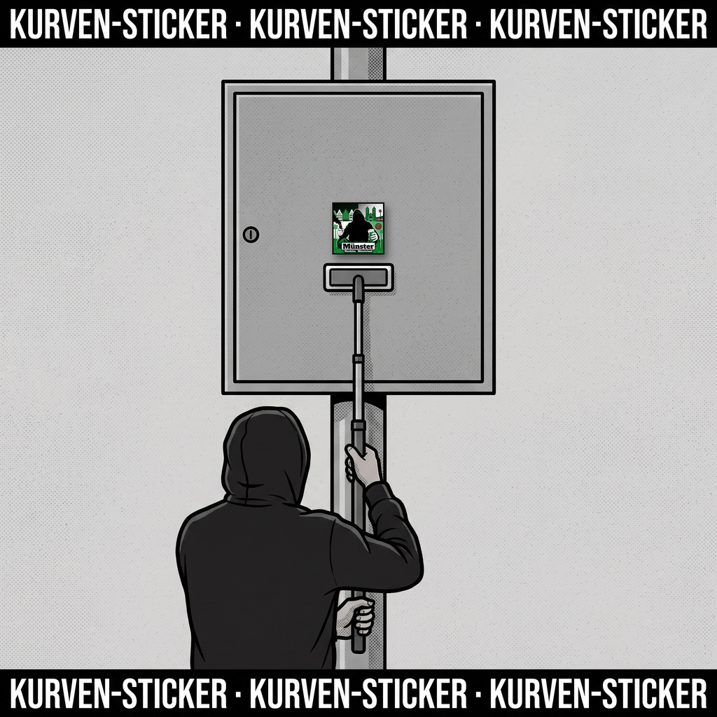Münster Ultra Sticker kaufen – Vinyl Sticker für die Kurve, wetterfest – mit 1m Teleskopstab