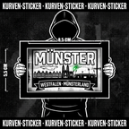 Münster Ultra Aufkleber kaufen – Vinyl Sticker für die Kurve, wetterfest – Charakter haelt den Sticker