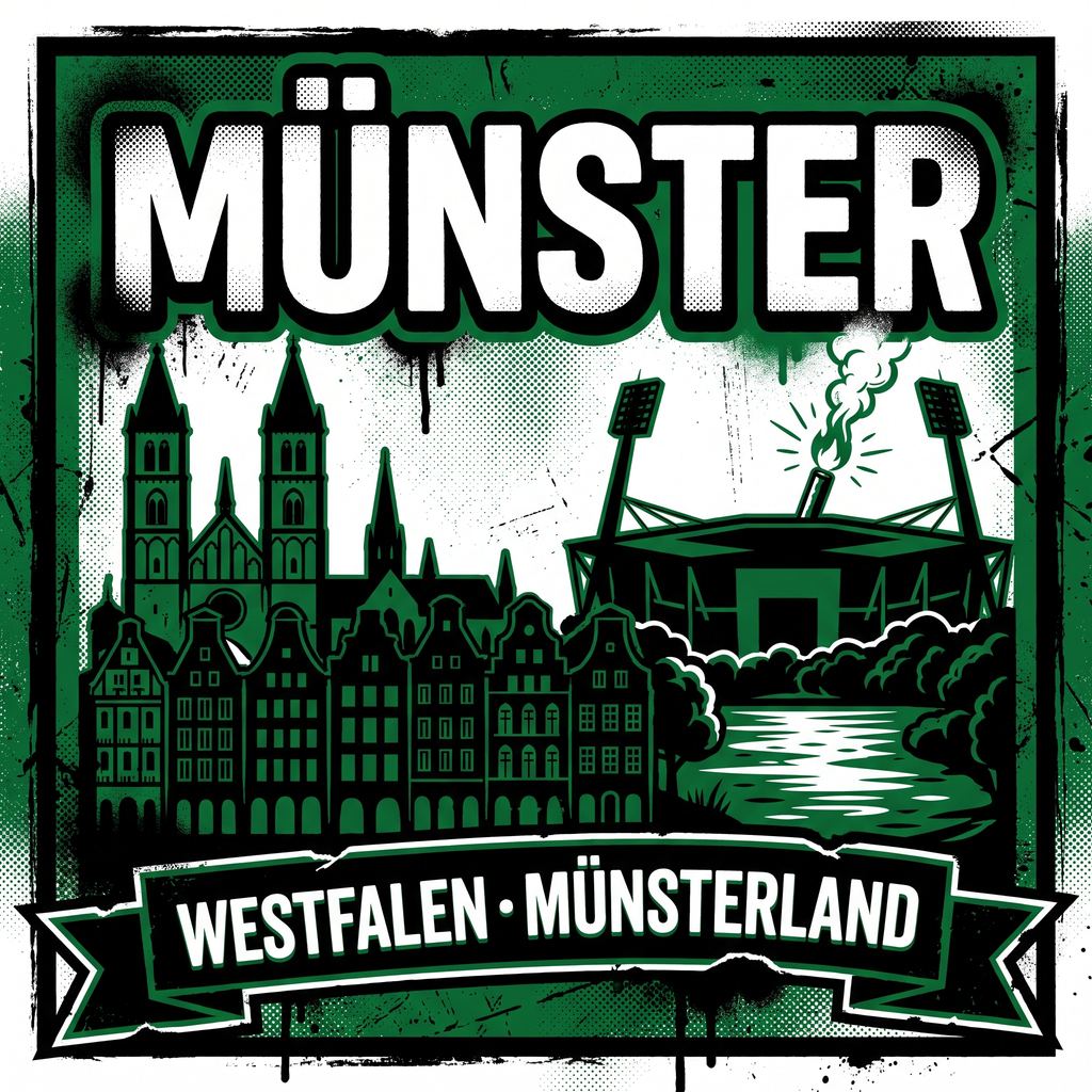 Ultra Aufkleber Münster kaufen – Vinyl Sticker für die Kurve, wetterfest