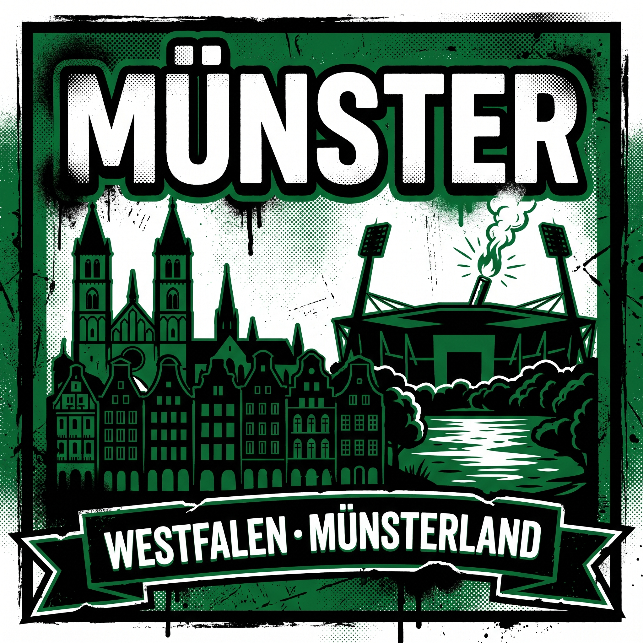 Ultra Aufkleber Münster kaufen – Vinyl Sticker für die Kurve, wetterfest