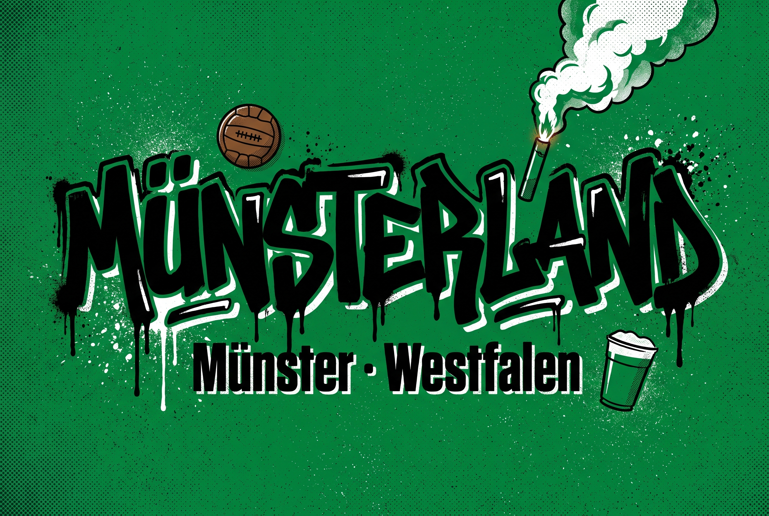 Münster Fußball Aufkleber kaufen – Vinyl Sticker für die Kurve, wetterfest