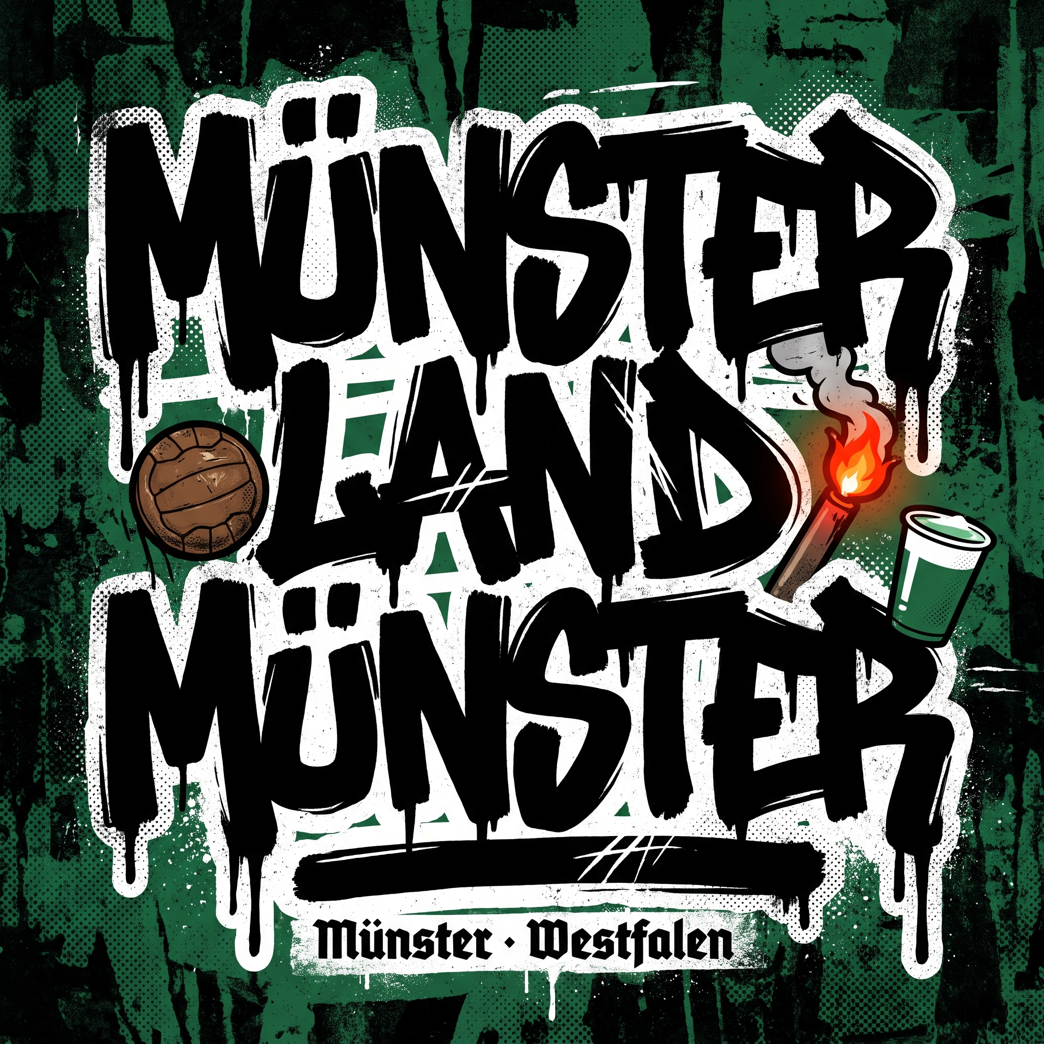 Fußball Aufkleber Münster kaufen – Vinyl Sticker für die Kurve, wetterfest