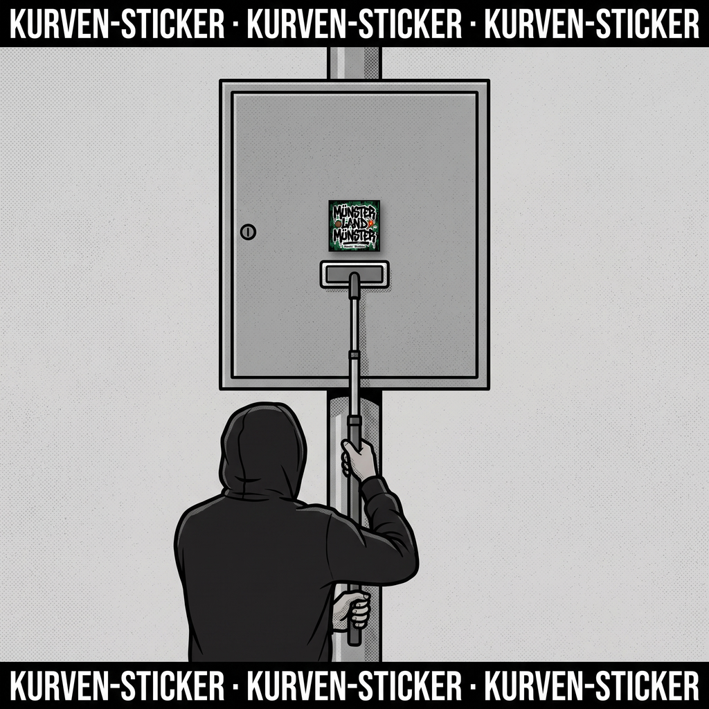 Fußball Aufkleber Münster kaufen – Vinyl Sticker für die Kurve, wetterfest – mit Sticker-Aufkleberstab