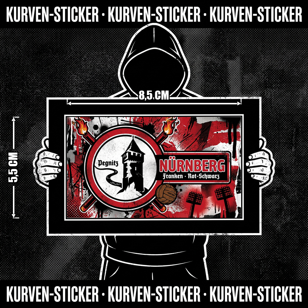 Nürnberg Ultra Sticker kaufen – Vinyl Sticker für die Kurve, wetterfest
