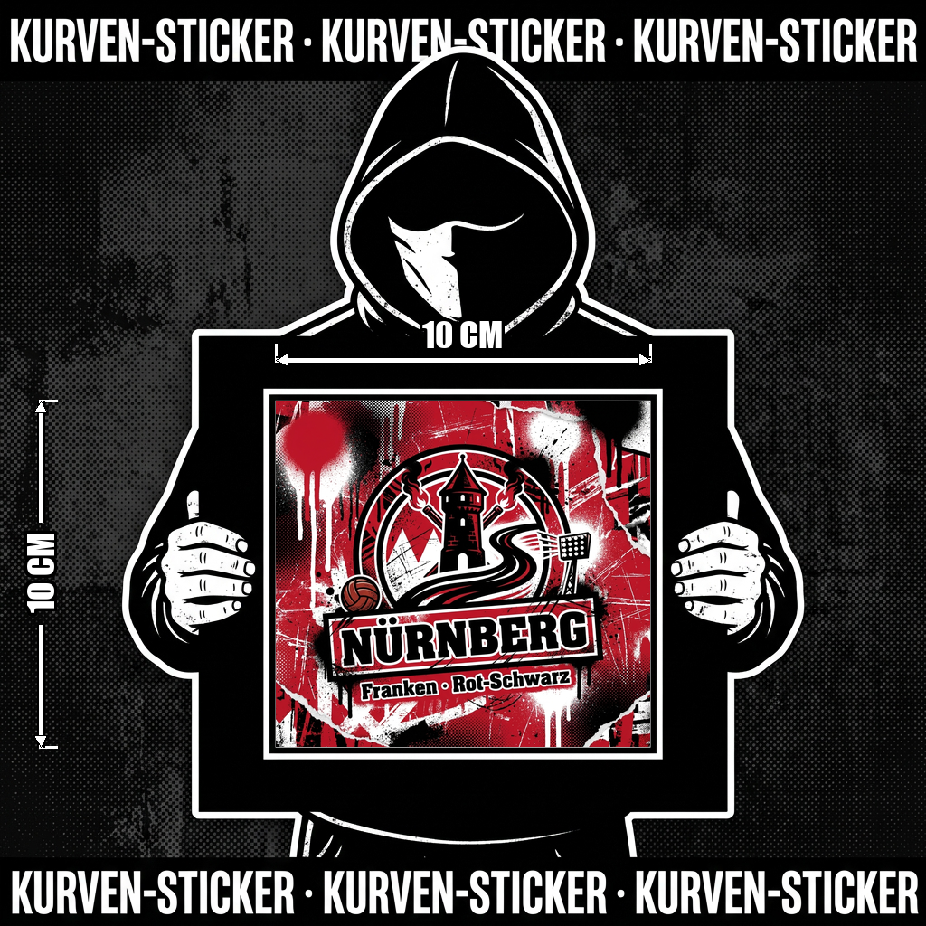 Nürnberg Fußball Sticker kaufen – Vinyl Sticker für die Kurve, wetterfest