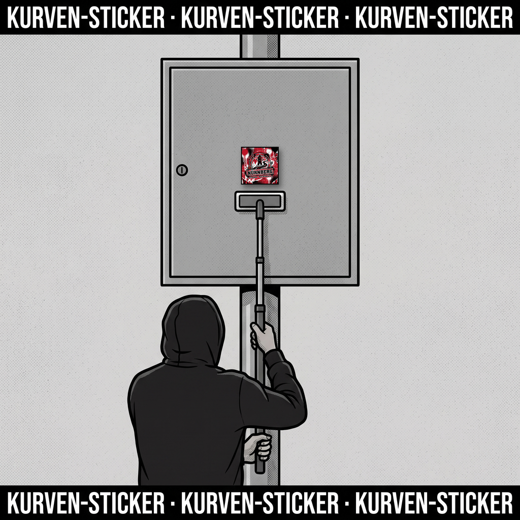 Nürnberg Fußball Sticker kaufen – Vinyl Sticker für die Kurve, wetterfest – mit Aufkleberstab