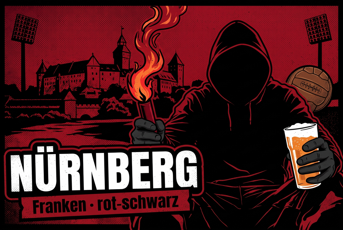 Fußball Sticker Nürnberg kaufen – Vinyl Sticker für die Kurve, wetterfest