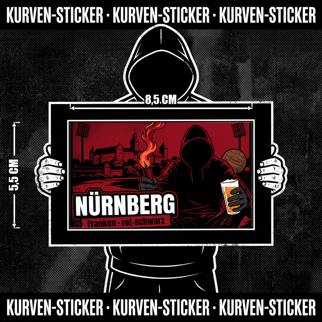 Fußball Sticker Nürnberg kaufen – Vinyl Sticker für die Kurve, wetterfest