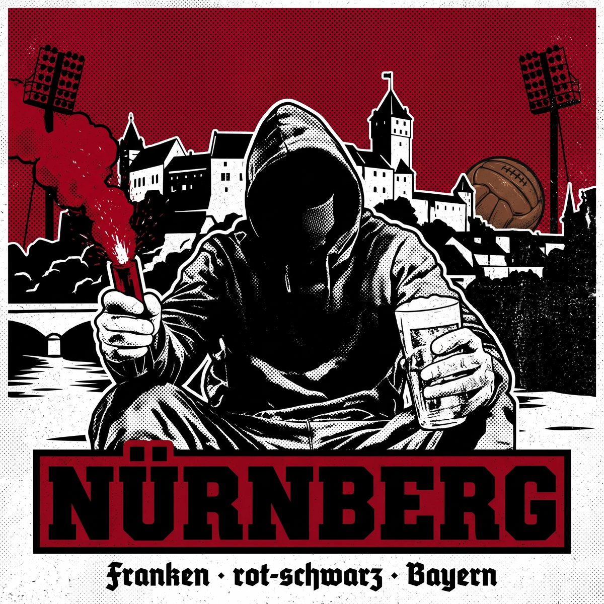 Nürnberg Fan Aufkleber für die Kurve kaufen – Vinyl Sticker wetterfest