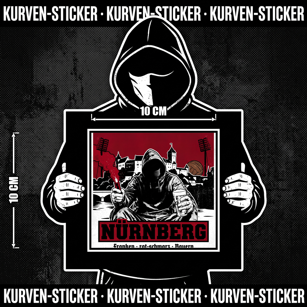 Nürnberg Fan Aufkleber für die Kurve kaufen – Vinyl Sticker wetterfest