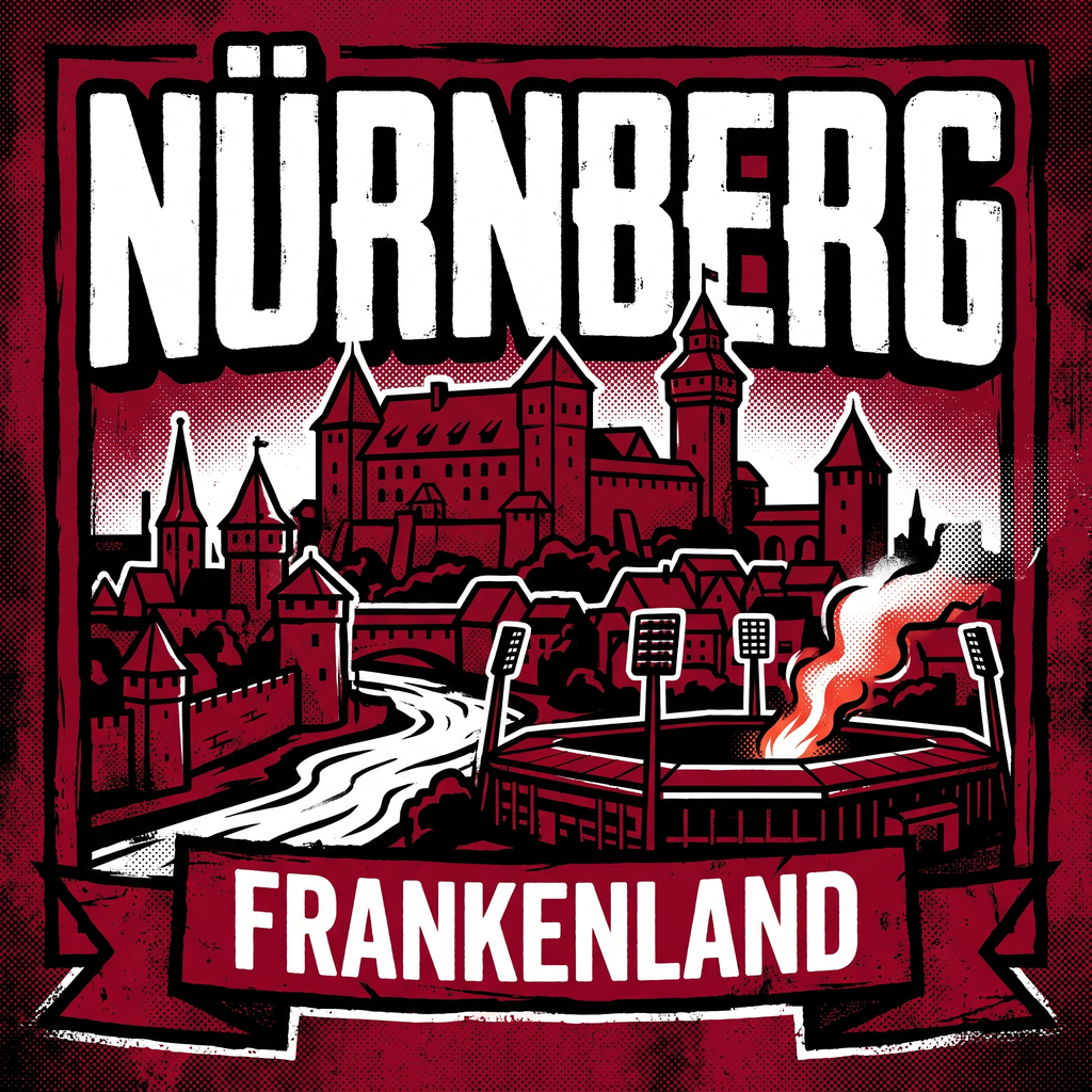 Fußball Aufkleber Nürnberg kaufen – Vinyl Sticker für die Kurve, wetterfest