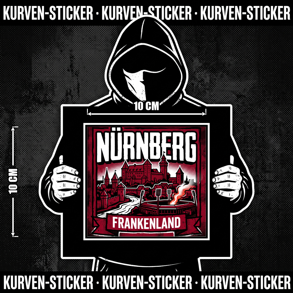 Fußball Aufkleber Nürnberg kaufen – Vinyl Sticker für die Kurve, wetterfest