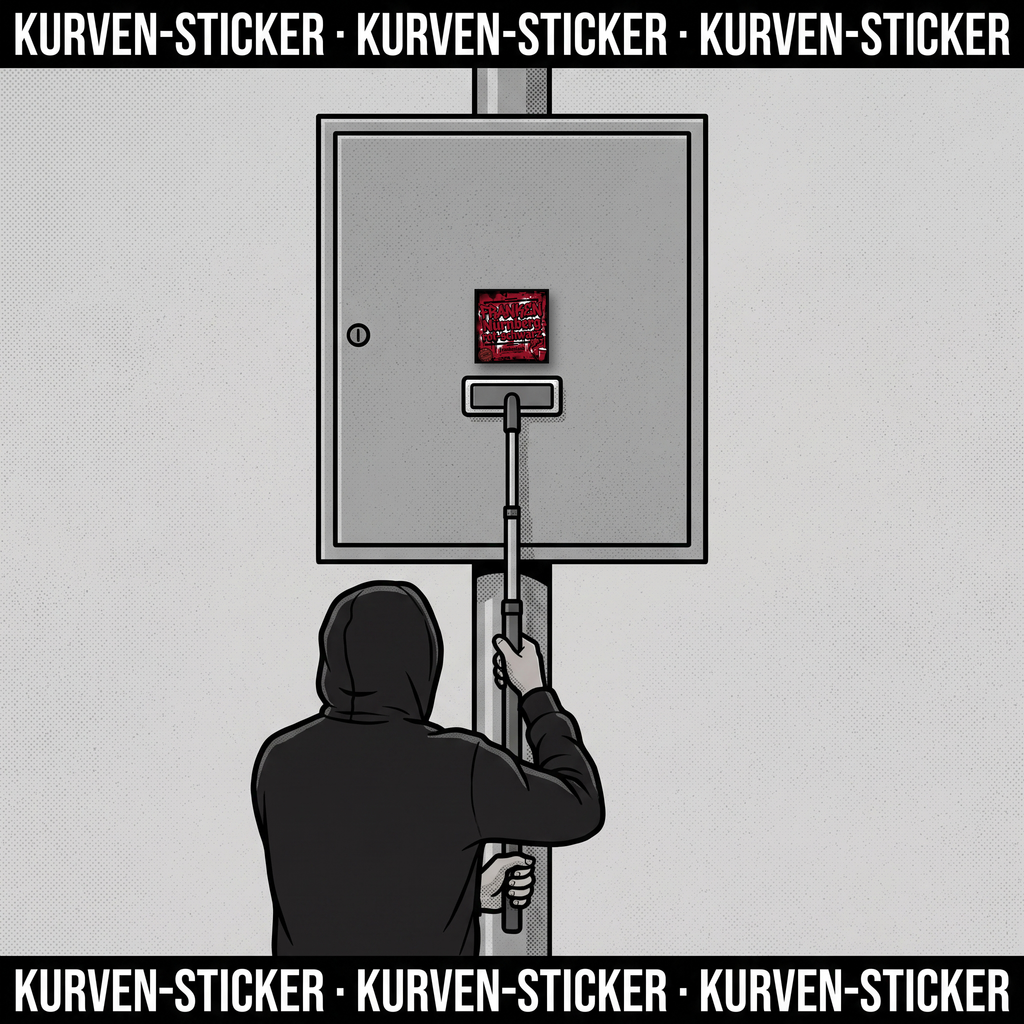 Ultra Sticker Nürnberg kaufen – Vinyl Sticker für die Kurve, wetterfest – mit Sticker-Aufkleberstab