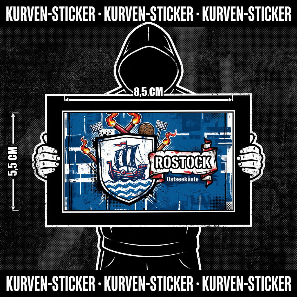 Ultra Sticker Rostock kaufen – Vinyl Sticker für die Kurve, wetterfest