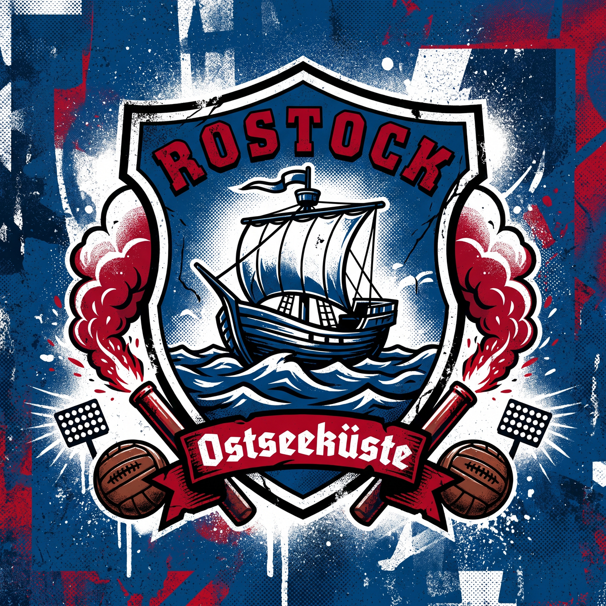 Rostock Fußball Aufkleber kaufen – Vinyl Sticker für die Kurve, wetterfest