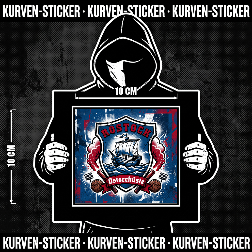 Rostock Fußball Aufkleber kaufen – Vinyl Sticker für die Kurve, wetterfest