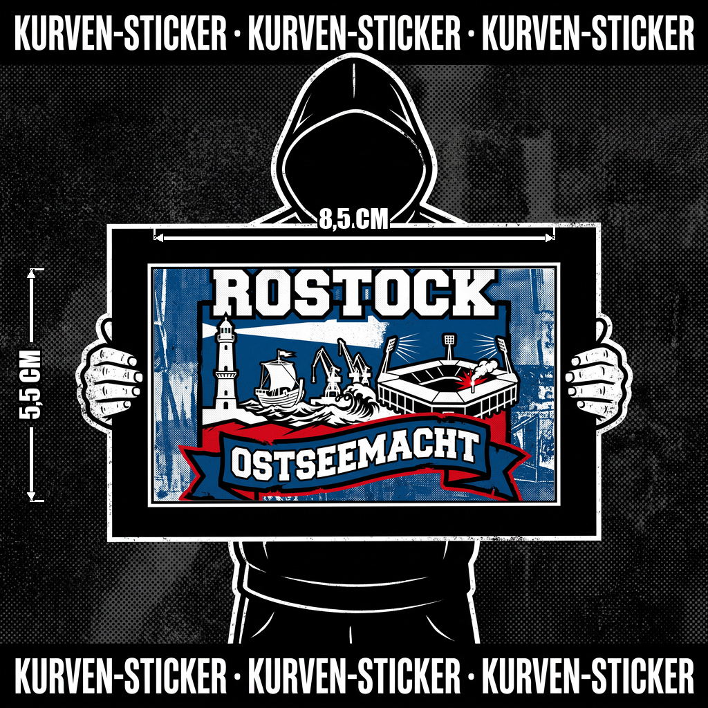 Ultra Aufkleber Rostock kaufen – Vinyl Sticker für die Kurve, wetterfest
