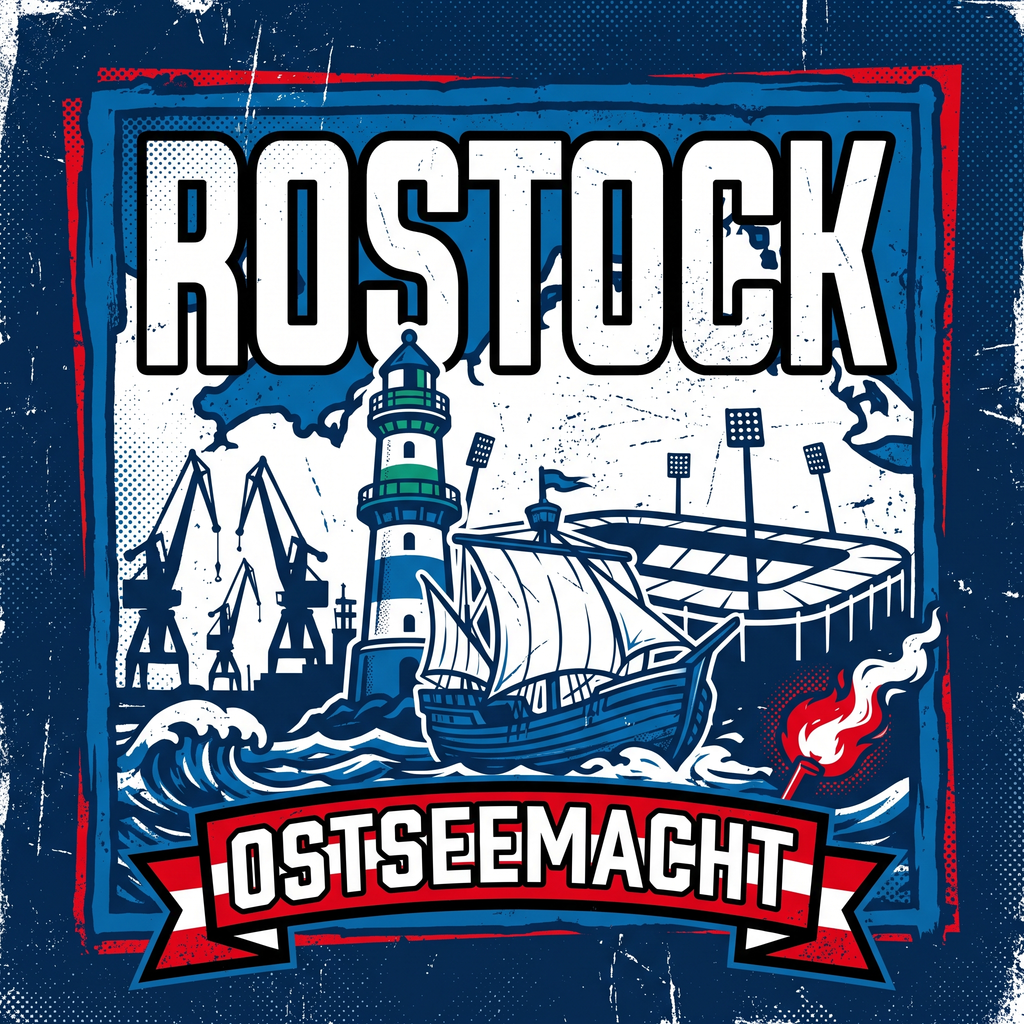 Fußball Aufkleber Rostock kaufen – Vinyl Sticker für die Kurve, wetterfest