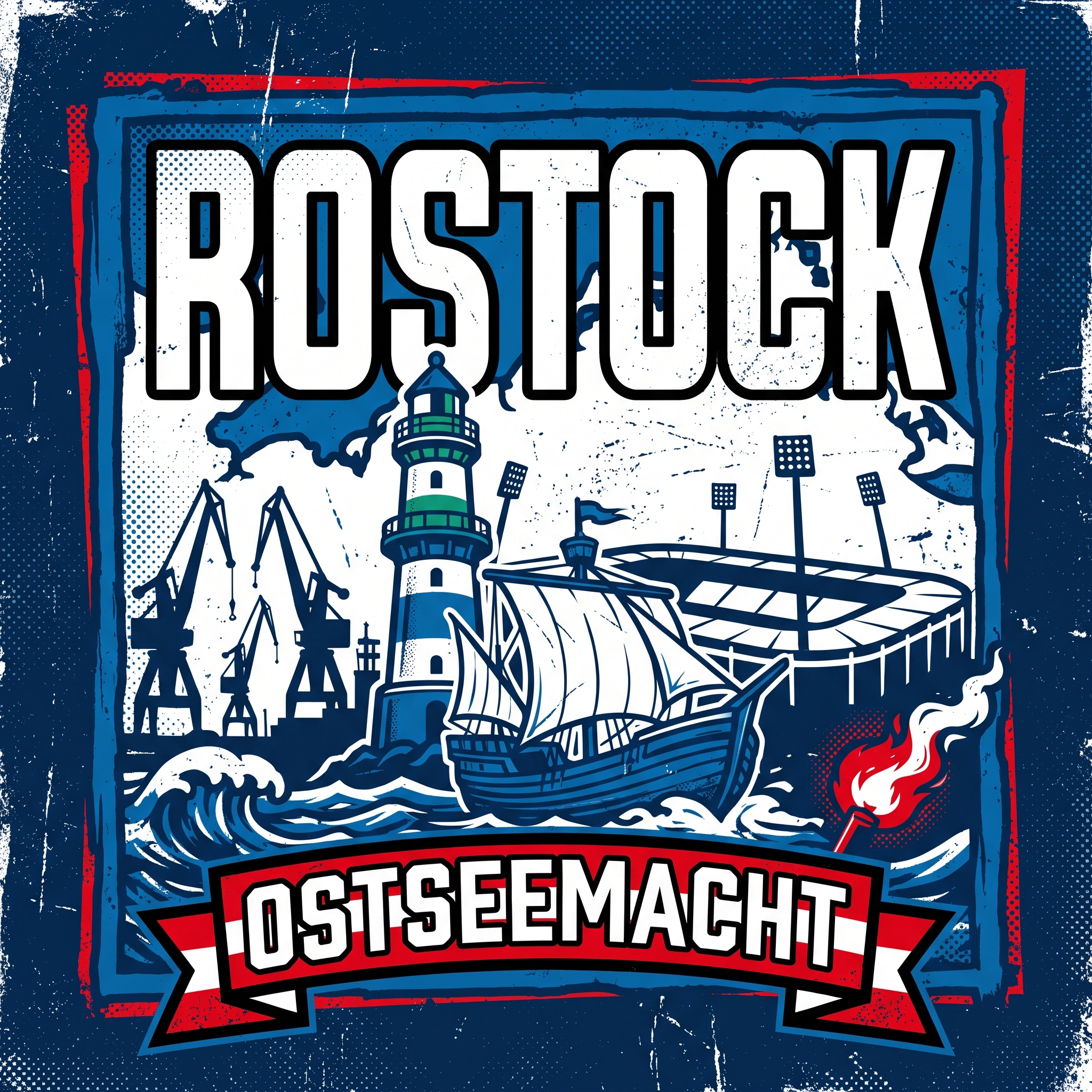 Fußball Aufkleber Rostock kaufen – Vinyl Sticker für die Kurve, wetterfest
