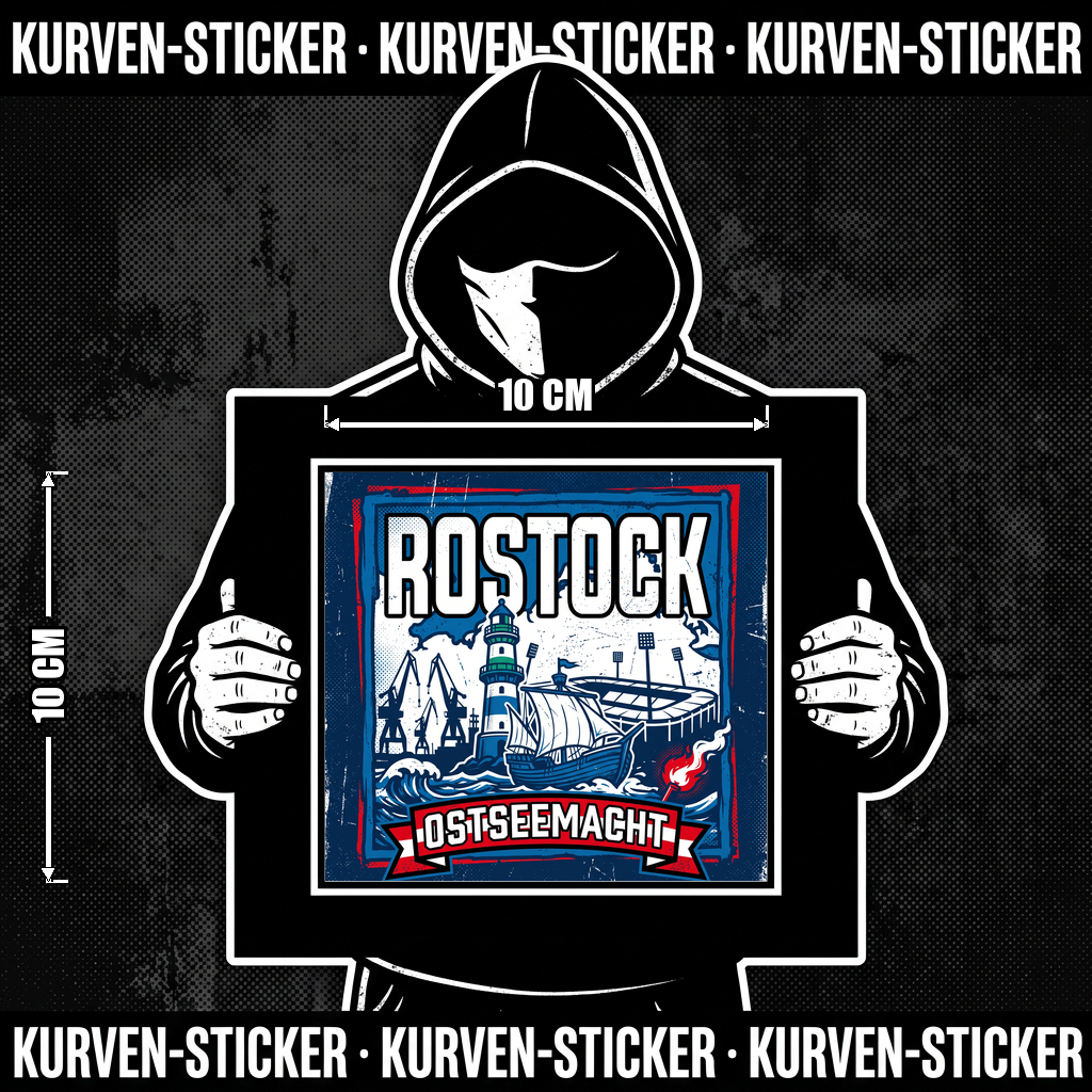 Fußball Aufkleber Rostock kaufen – Vinyl Sticker für die Kurve, wetterfest