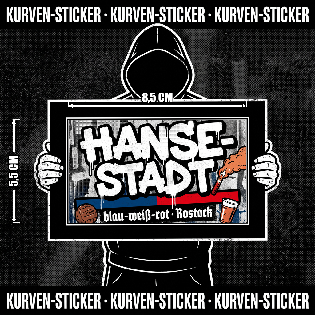 Fußball Sticker Rostock kaufen – Vinyl Sticker für die Kurve, wetterfest