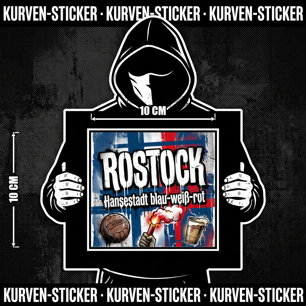 Rostock Ultra Aufkleber kaufen – Vinyl Sticker für die Kurve, wetterfest