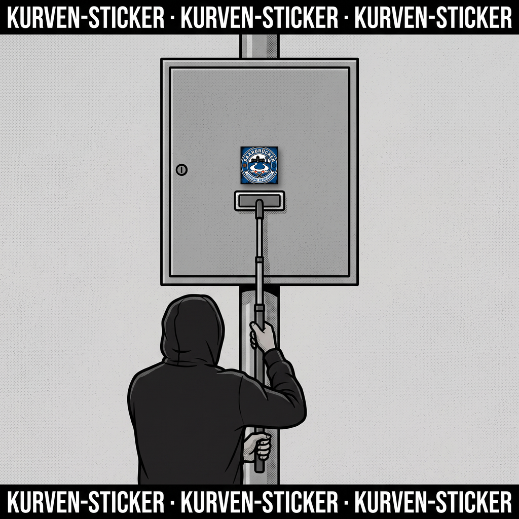 Fußball Saarbrücken Sticker kaufen – Vinyl Sticker für die Kurve, wetterfest – mit Aufkleberstab