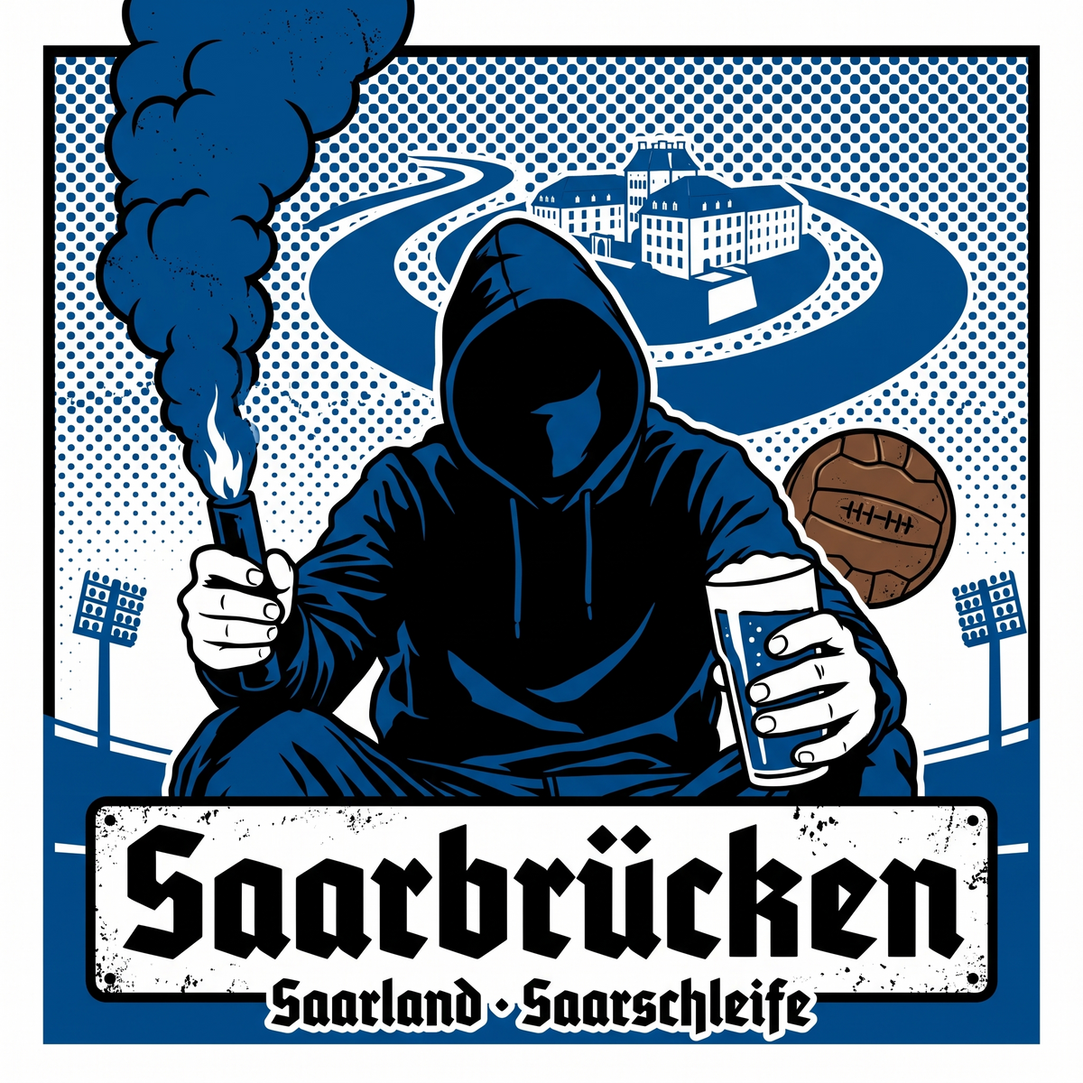 Saarbrücken Ultra Sticker kaufen – Vinyl Sticker für die Kurve, wetterfest