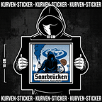 Saarbrücken Ultra Sticker kaufen – Vinyl Sticker für die Kurve, wetterfest