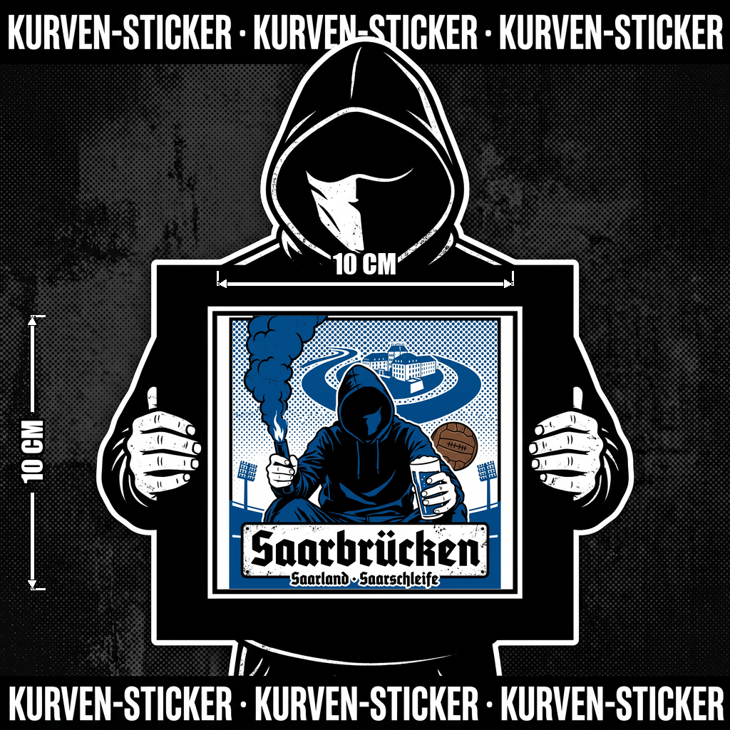 Saarbrücken Ultra Sticker kaufen – Vinyl Sticker für die Kurve, wetterfest
